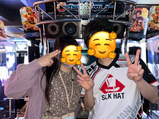 私（左）と癒やし系男子（右）